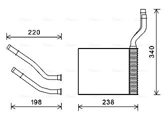 Радиатор отопления Ford Galaxy II/Mondeo IV/S-Max 1.6-2.5 06-15 