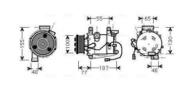 Compressor A/C Honda Civic VIII/CR-V III/FR-V 1.4/1.8/2.0 05- 