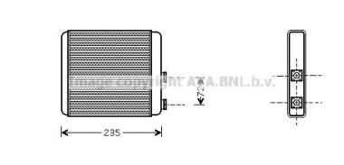 Радиатор отопления Opel Astra G/Zafira A/B 1.2-2.2D 98-15 