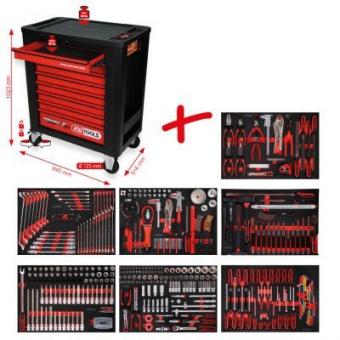 Performanceplus workshop tool trolley set P15 with 397 tools for 7 drawer 