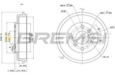 Торм. барабан Ford Fiesta VI/Ka+ III 1.0-1.6D 08- 