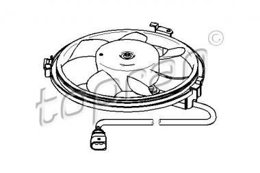 Ventiliatorius radiatoriaus 280 mm 300 W,ovali jungtis 