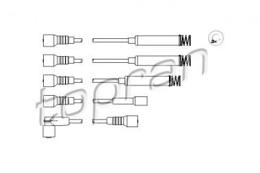 Ignition cable set Opel Vectra A 