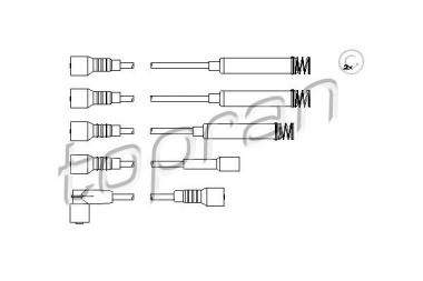 Uždegimo laidų komplektas Opel Vectra A 
