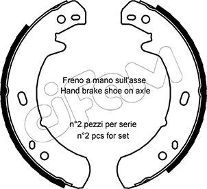 Brake Shoe Set, parking brake 